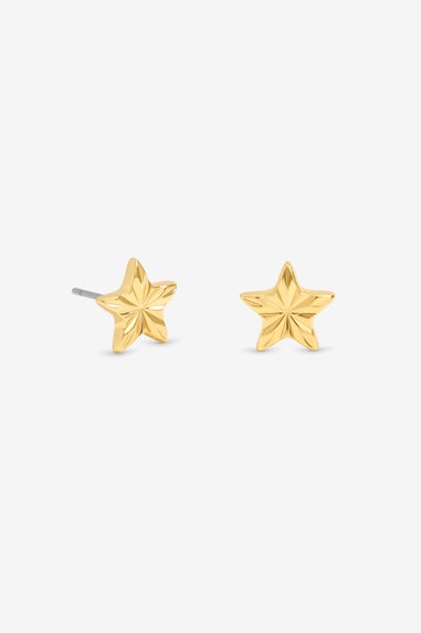 Jon Richard 18K Gold Plated Star Earrings Gift Cracker
