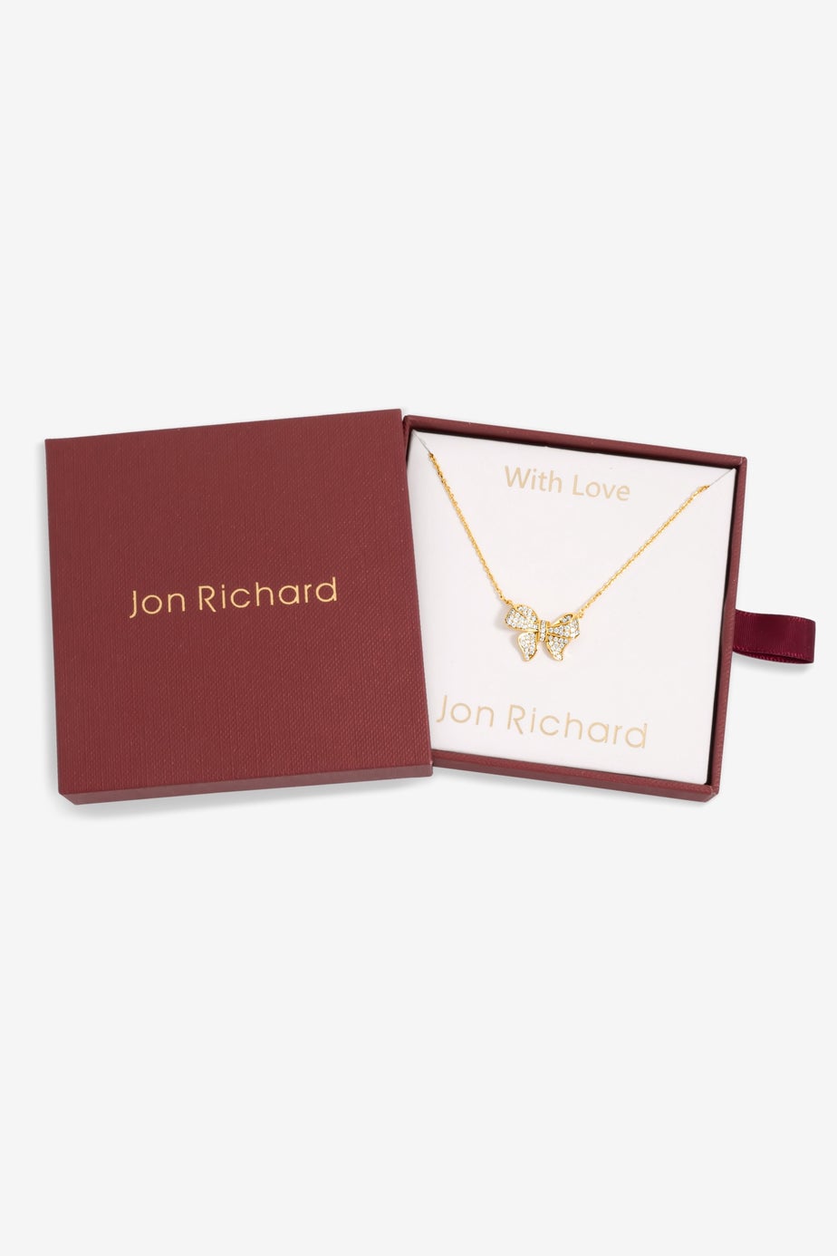 Jon Richard 18K Gold Plated Bow Pendant  Gift Box