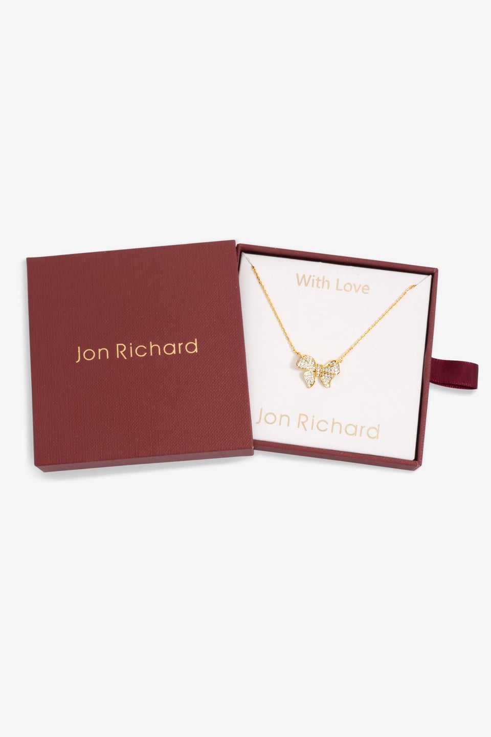 Jon Richard 18K Gold Plated Bow Pendant  Gift Box