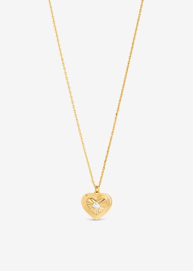 Jon Richard 18K Gold Plated Heart Pendant Gift Box