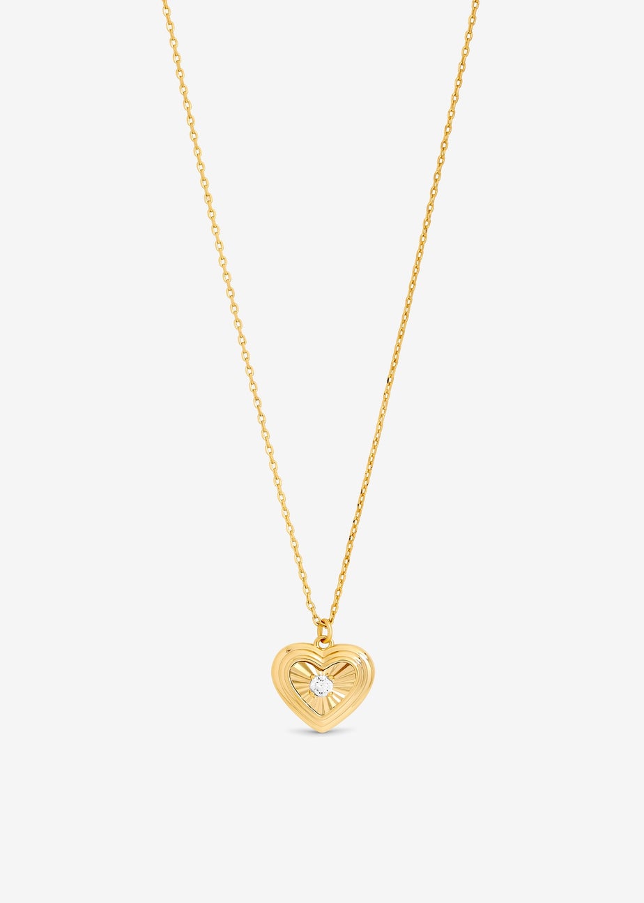 Jon Richard 18K Gold Plated Heart Pendant Gift Box