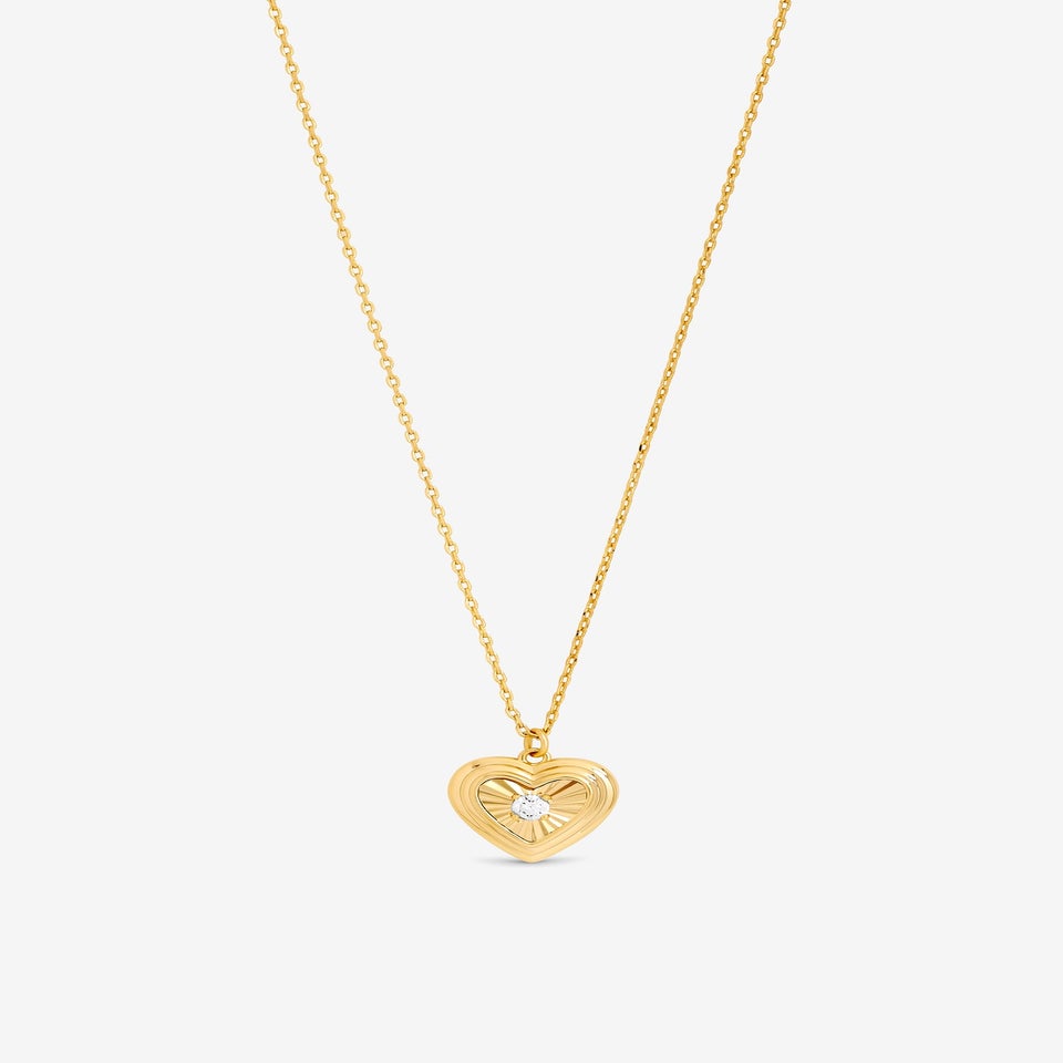 Jon Richard 18K Gold Plated Heart Pendant Gift Box
