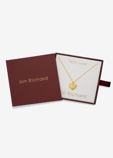 Jon Richard 18K Gold Plated Heart Pendant Gift Box