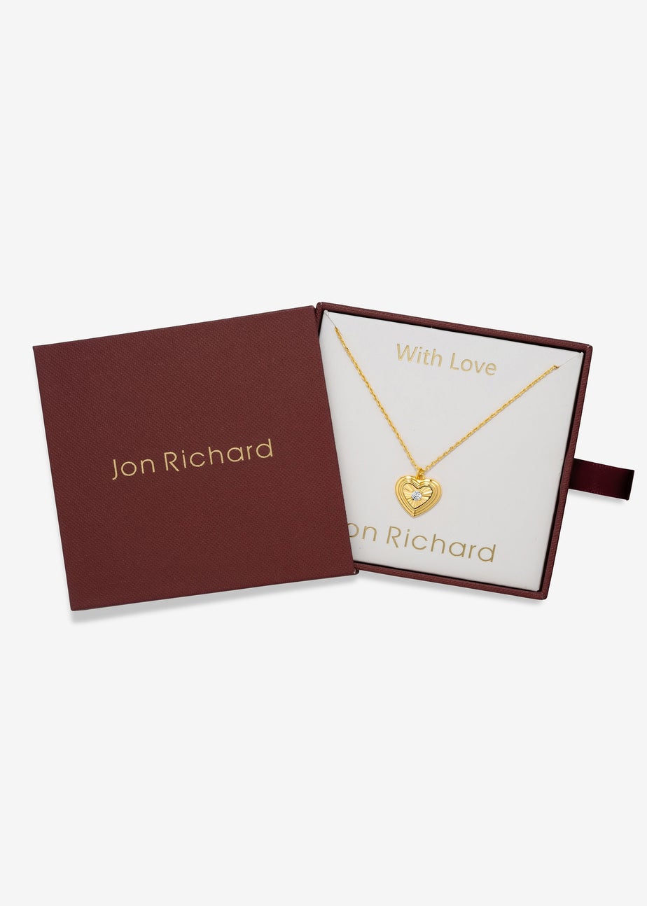 Jon Richard 18K Gold Plated Heart Pendant Gift Box