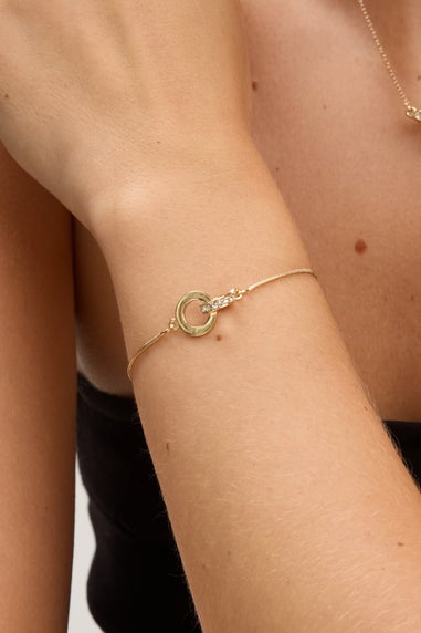 Jon Richard Gold Plated & Crystal Circle Link Trio Set Gift Box