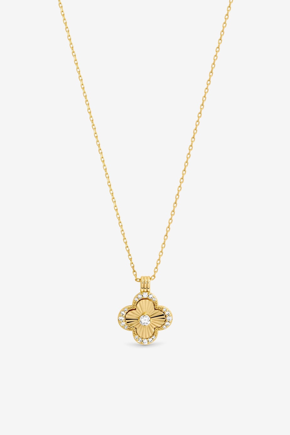 Jon Richard 18K Gold Plated Clover Pendant Gift Box