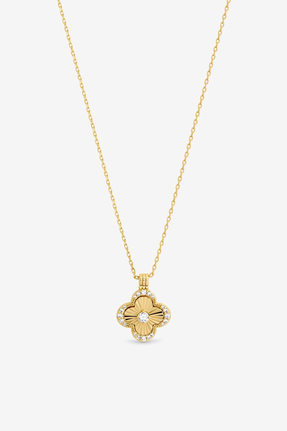 Jon Richard 18K Gold Plated Clover Pendant Gift Box