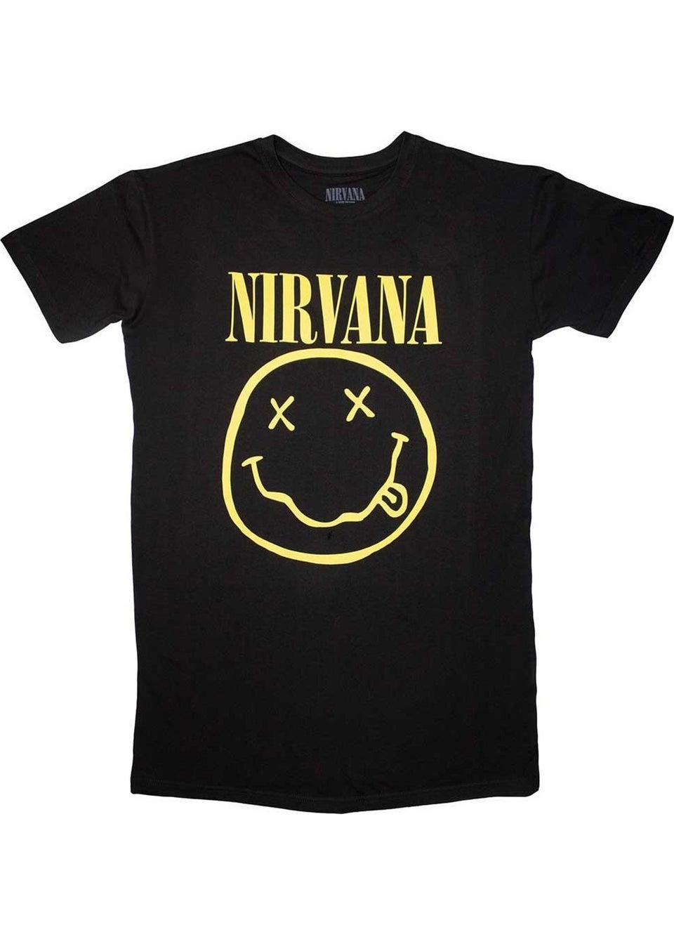 Nirvana Black Yellow Happy Face T-Shirt