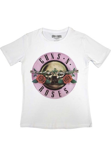 Guns N Roses White Classic Logo T-Shirt