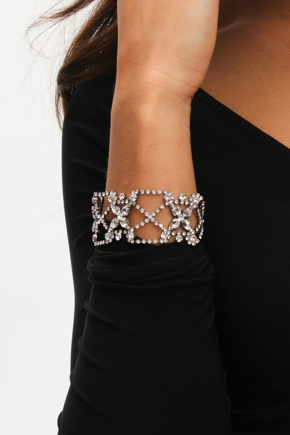 Mood Hematite Crystal Lattice Bracelet