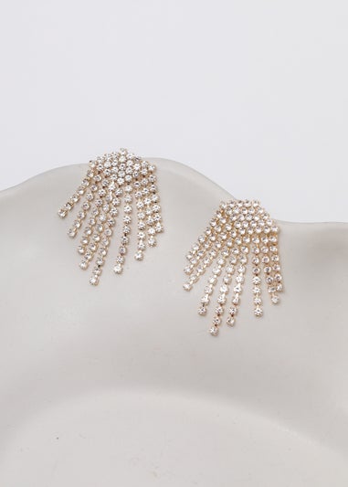 Mood Gold Crystal Chandelier Mini Drop Earrings