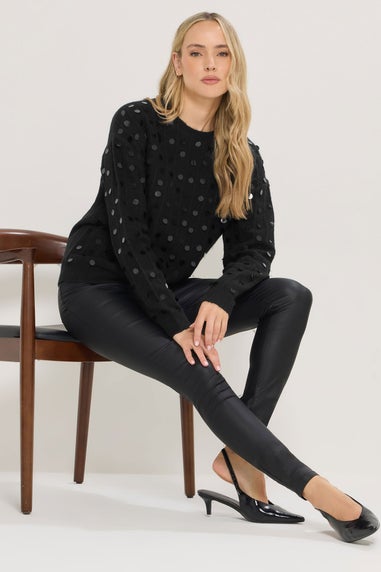 Long Tall Sally Black Disco Sequin Jumper