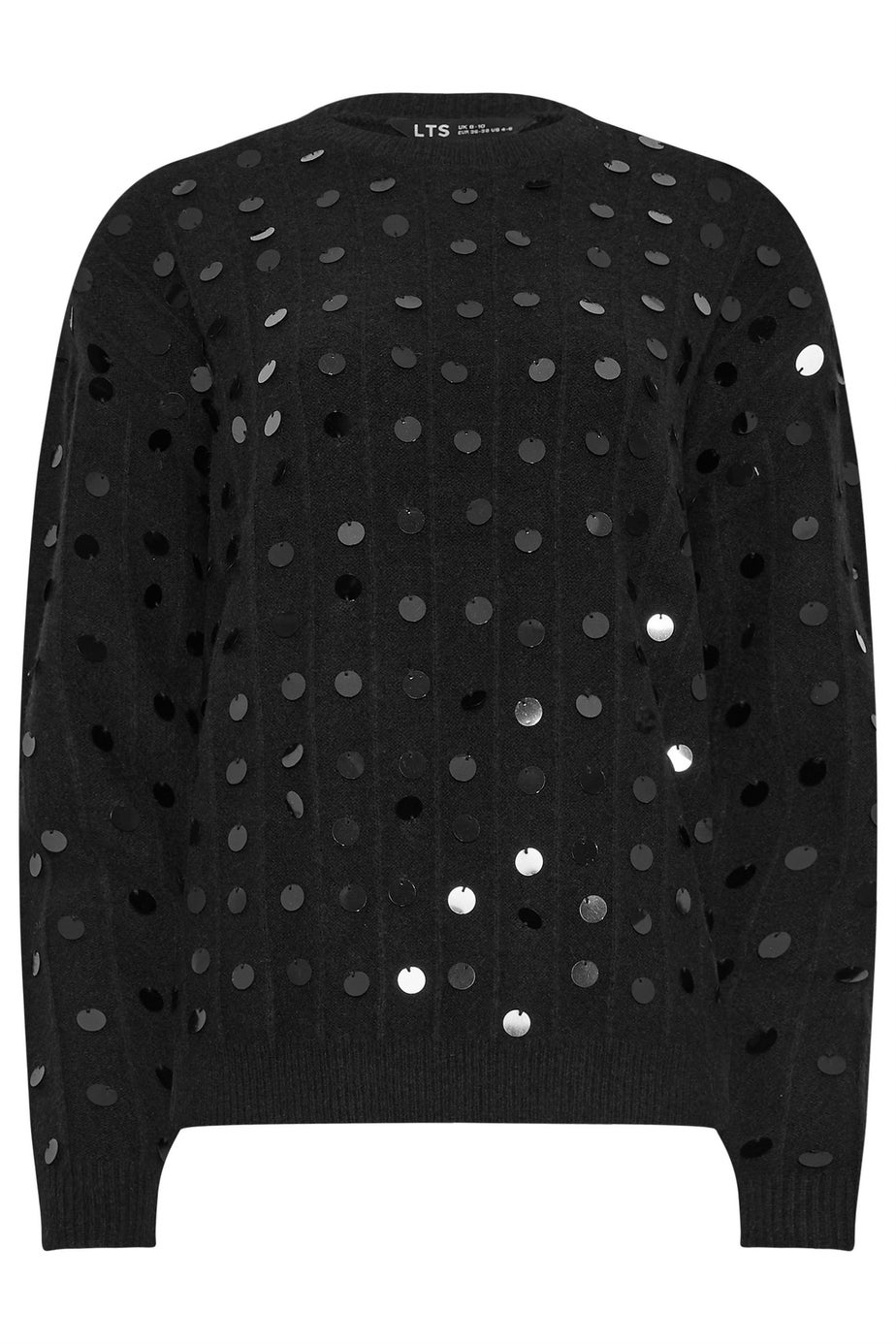 Long Tall Sally Black Disco Sequin Jumper