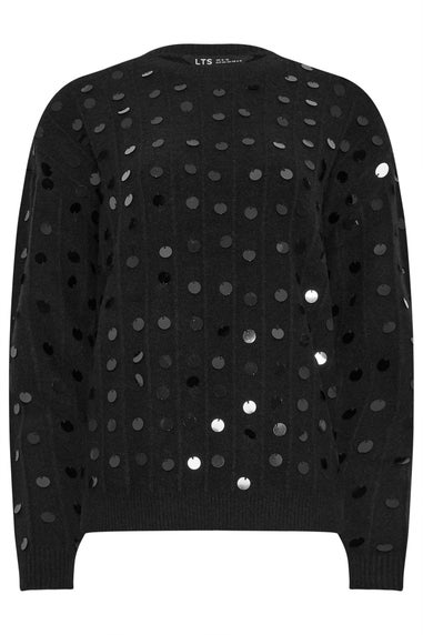 Long Tall Sally Black Disco Sequin Jumper