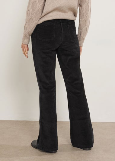 Long Tall Sally Black Cord Flare Jeans