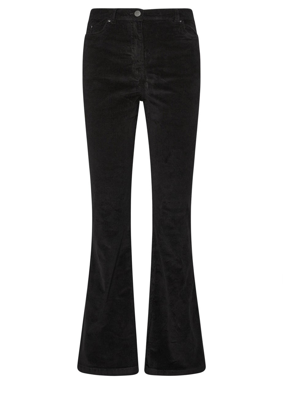 Long Tall Sally Black Cord Flare Jeans