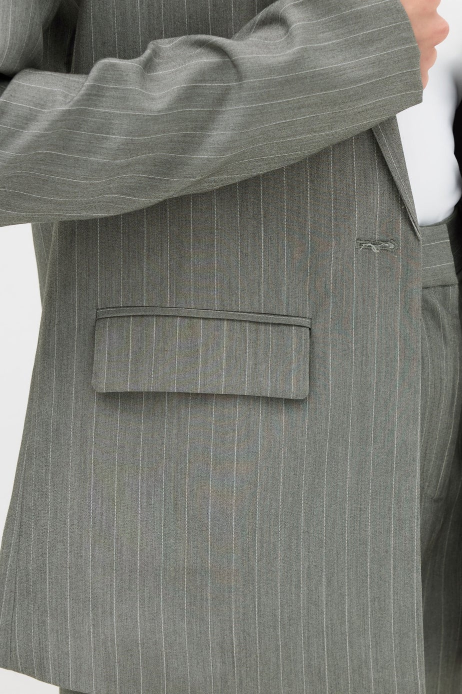 Long Tall Sally Premium Grey Stripe Formal Blazer