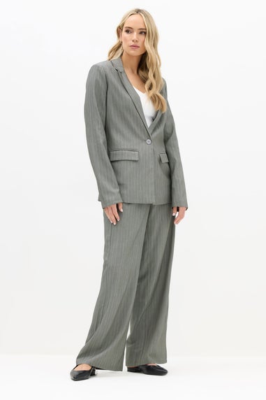 Long Tall Sally Premium Grey Stripe Formal Blazer
