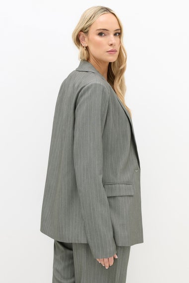 Long Tall Sally Premium Grey Stripe Formal Blazer