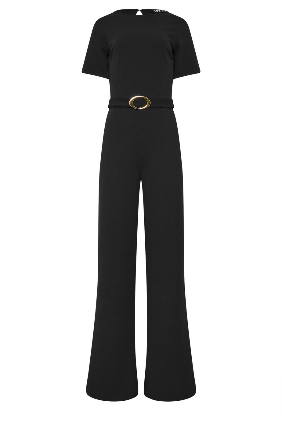 Long Tall Sally Black Belted Jumpsuit