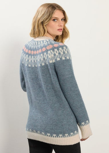 Long Tall Sally Blue Fairisle Knitted Jumper