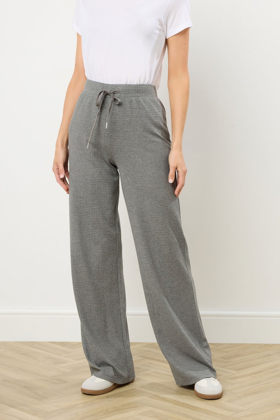 Long Tall Sally Charcoal Grey Waffle Lounge Trousers