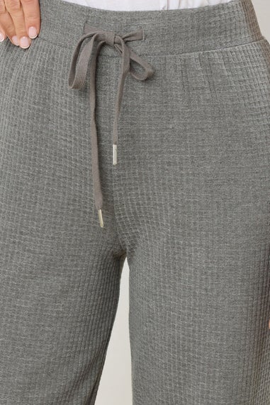 Long Tall Sally Charcoal Grey Waffle Lounge Trousers