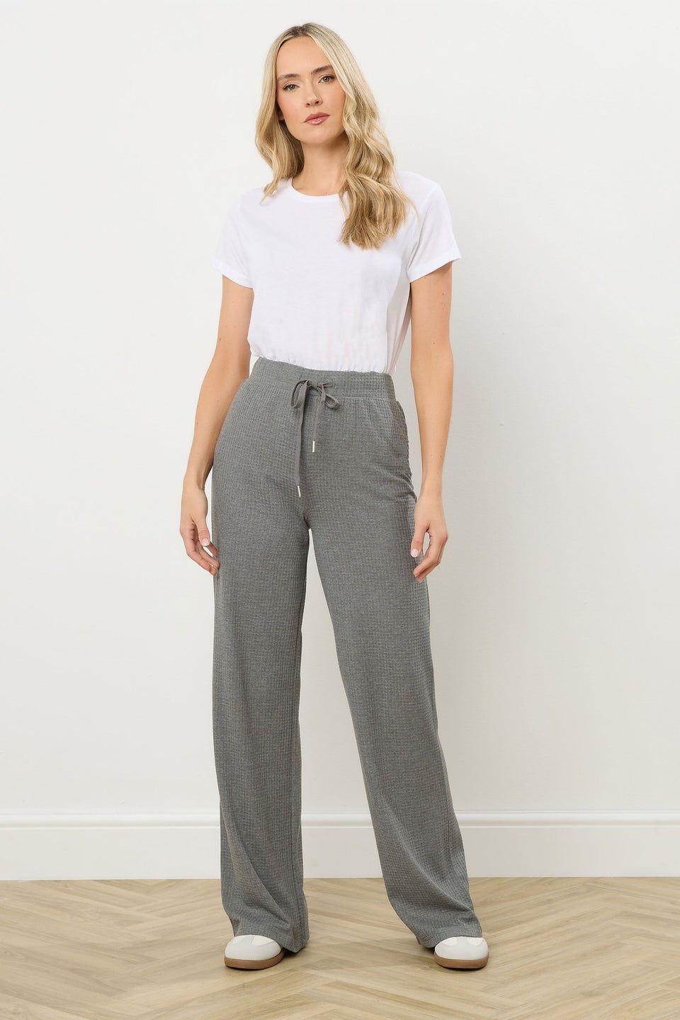 Long Tall Sally Charcoal Grey Waffle Lounge Trousers