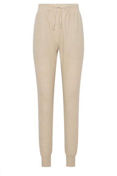 Long Tall Sally Beige Brown Waffle Lounge Trousers