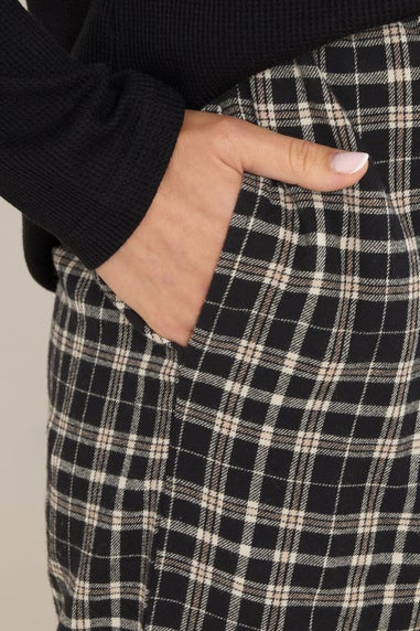 Long Tall Sally Black Cotton Check Pyjama Bottoms