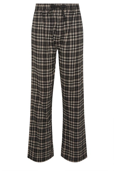 Long Tall Sally Black Cotton Check Pyjama Bottoms