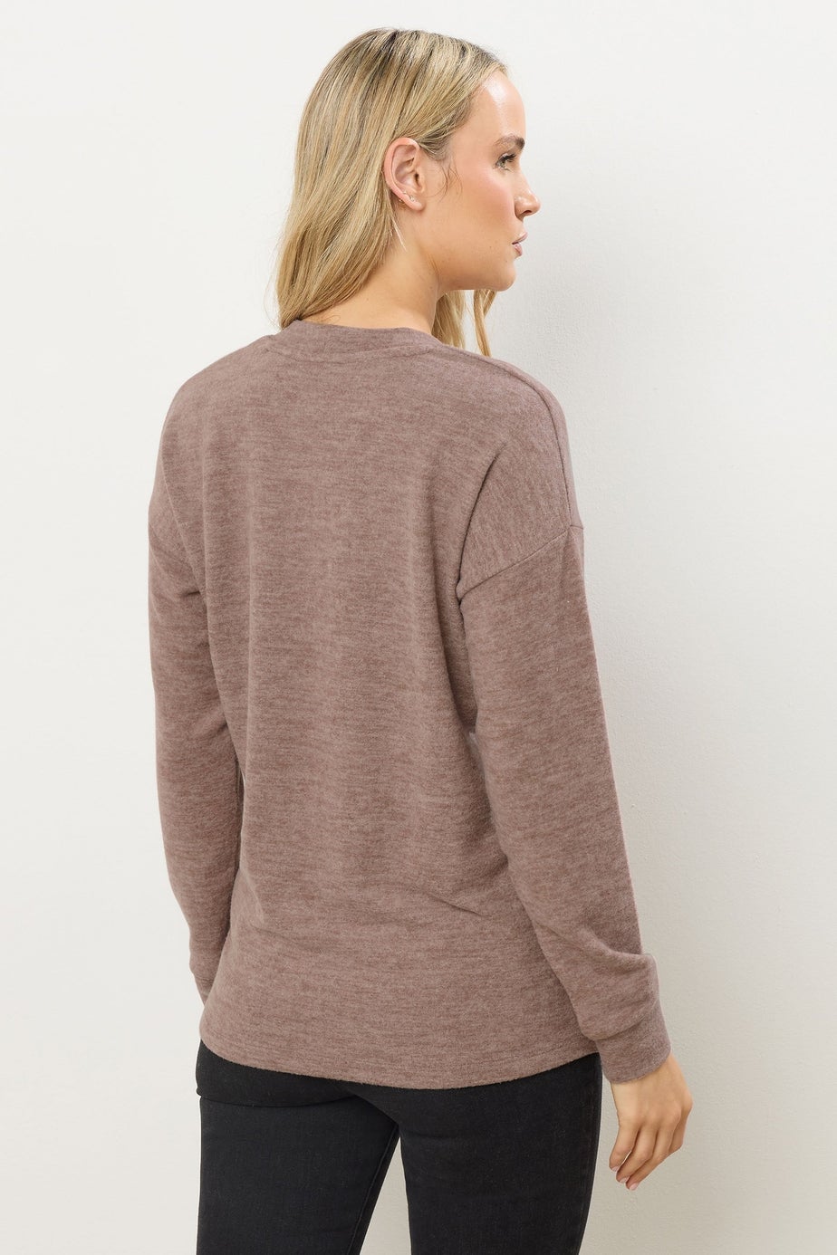 Long Tall Sally Brown Animal Embellished Jumper