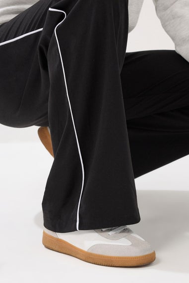 Long Tall Sally Black Striped Wide Leg Leggings