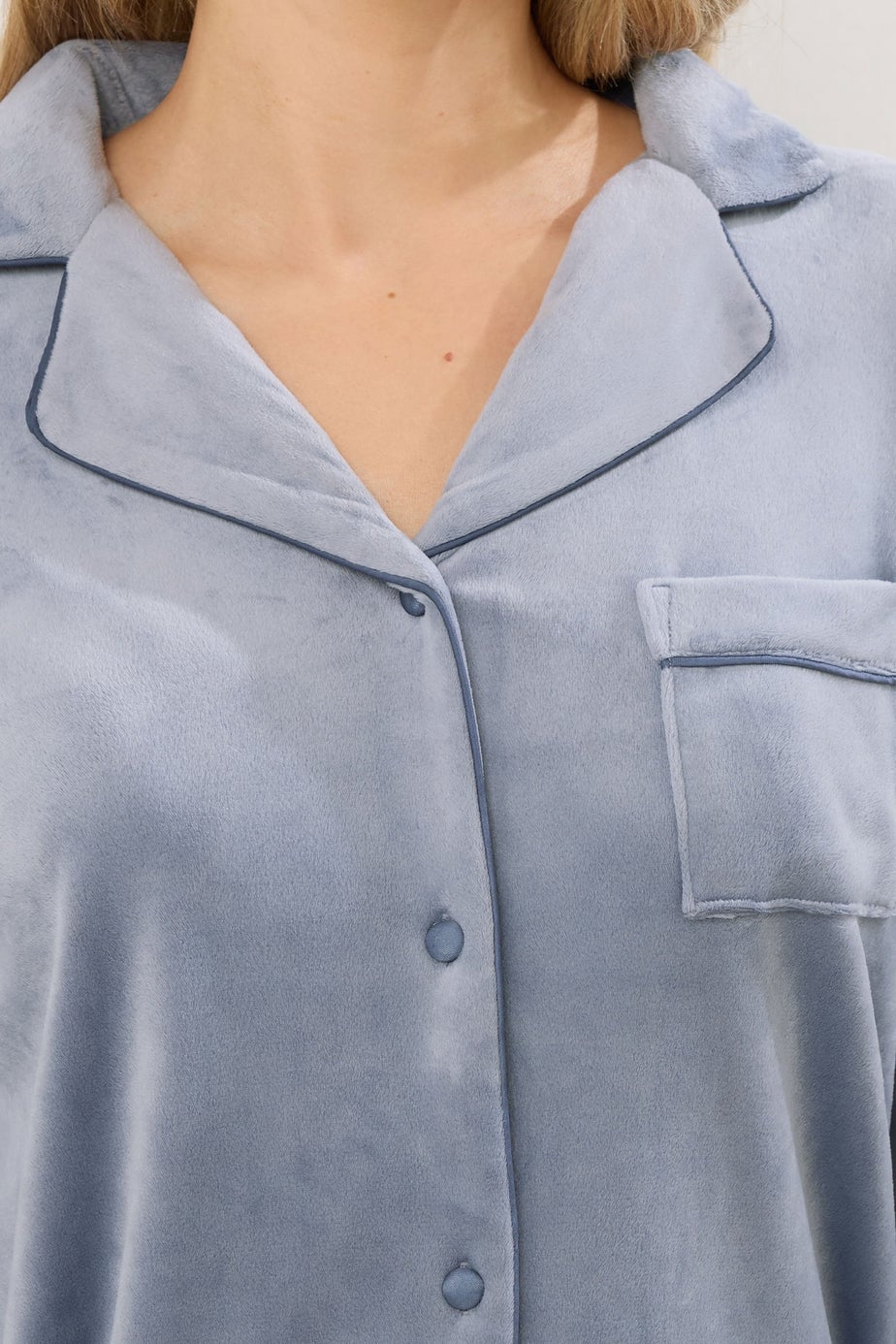 Long Tall Sally Blue Super Luxe Touch Pyjama Set