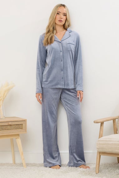 Long Tall Sally Blue Super Luxe Touch Pyjama Set