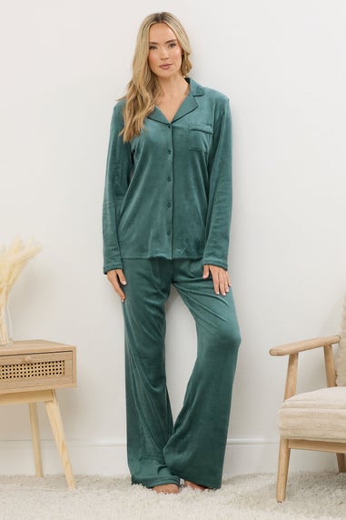 Long Tall Sally Green Super Luxe Touch Pyjama Set