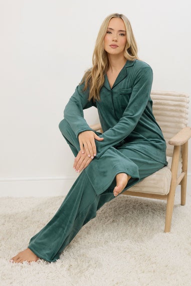 Long Tall Sally Green Super Luxe Touch Pyjama Set