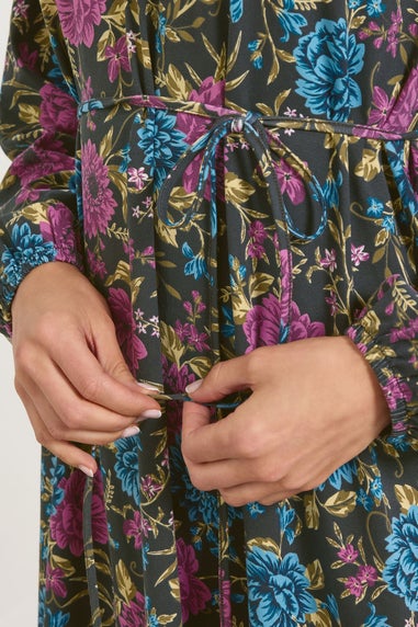 Long Tall Sally Black Floral Belted Maxi Dress