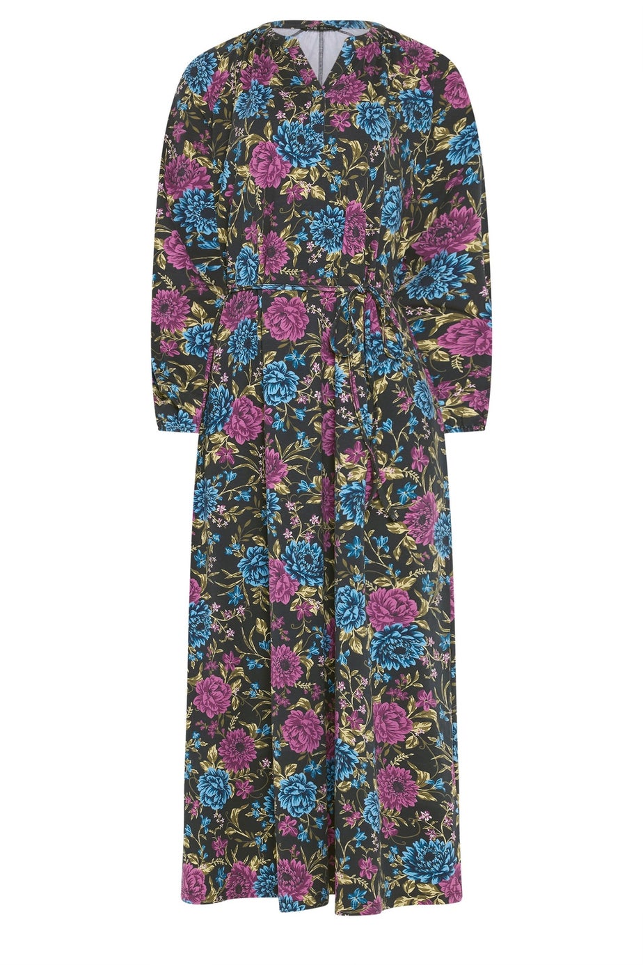 Long Tall Sally Black Floral Belted Maxi Dress