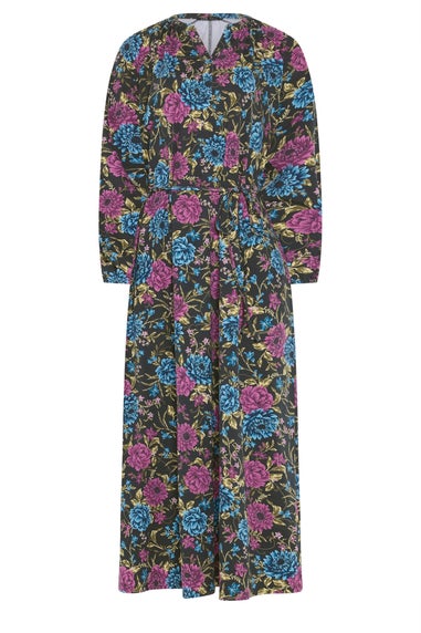 Long Tall Sally Black Floral Belted Maxi Dress