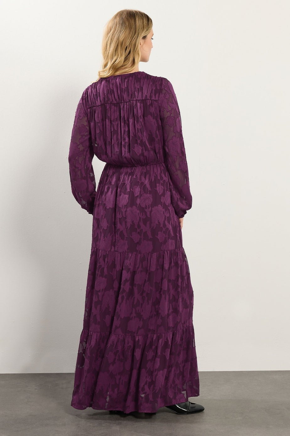 Long Tall Sally Purple Jacquard Boho Maxi Dress