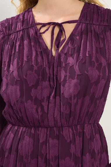 Long Tall Sally Purple Jacquard Boho Maxi Dress