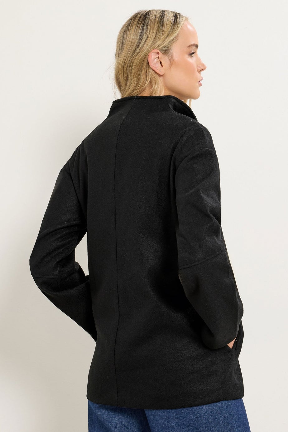 Long Tall Sally Black Funnel Neck Cosy Jacket