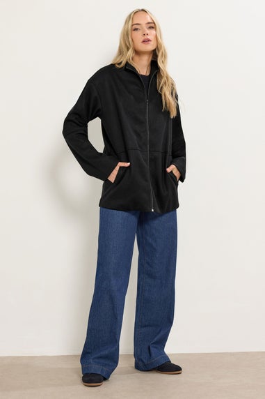 Long Tall Sally Black Funnel Neck Cosy Jacket