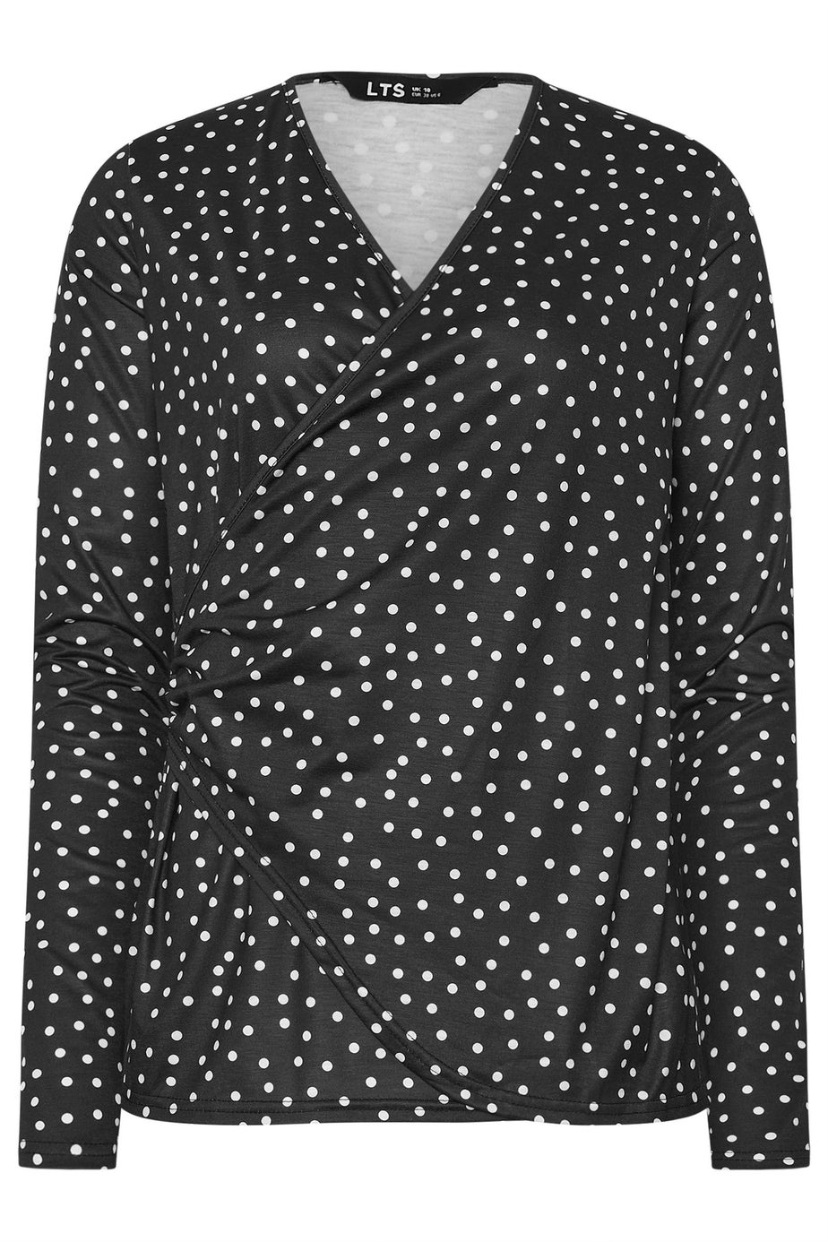 Long Tall Sally Black Spot Wrap Top