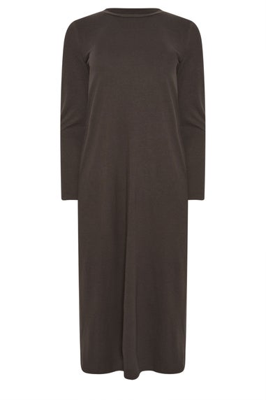 PixieGirl Petite Chocolate Brown T-Shirt Maxi Dress