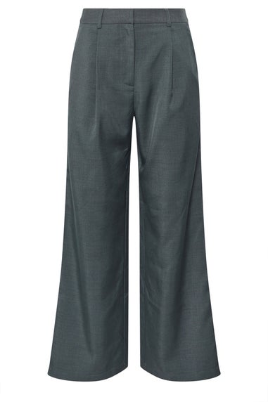 PixieGirl Petite Grey & Green Striped Formal Trousers