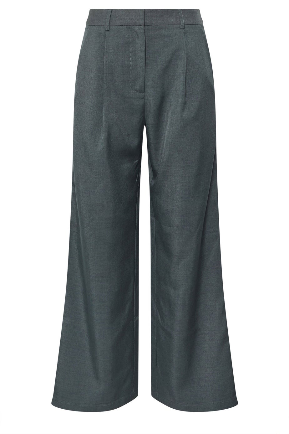 PixieGirl Petite Grey & Green Striped Formal Trousers