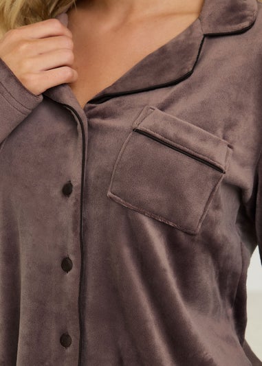 PixieGirl Petite Chocolate Brown Super Luxe Touch Pyjama Set