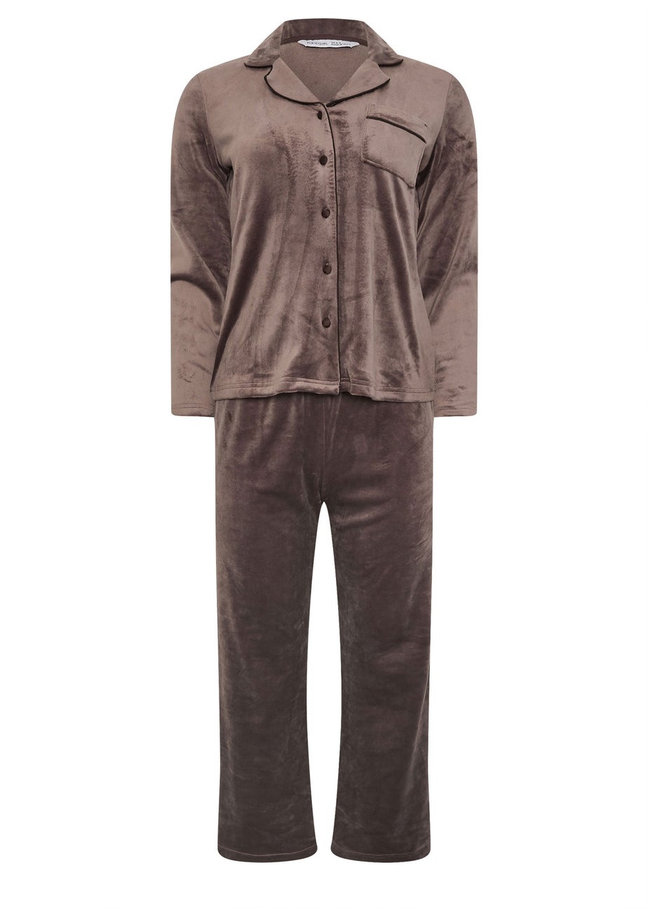 PixieGirl Petite Chocolate Brown Super Luxe Touch Pyjama Set